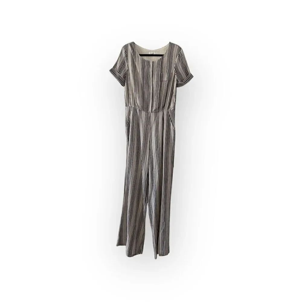 Anthropologie Harlyn Women's Striped Jumpsuit Size S Linen Blend Multicolor - Picture 2 of 7